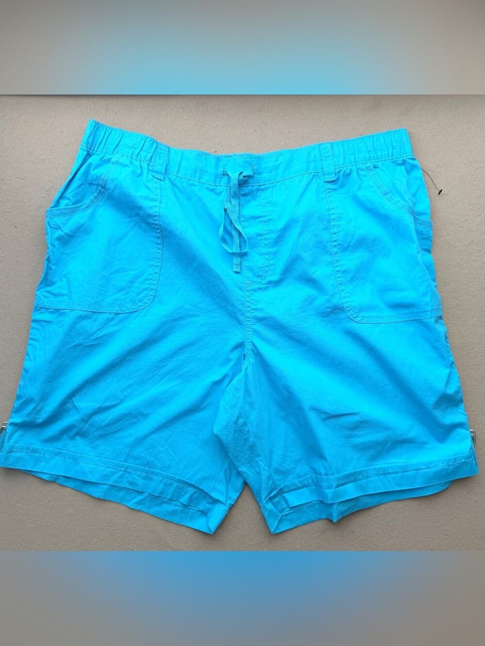 Bright Blue Casual pull over Shorts 100% cotton  Women’s XLarge Coastal Summer